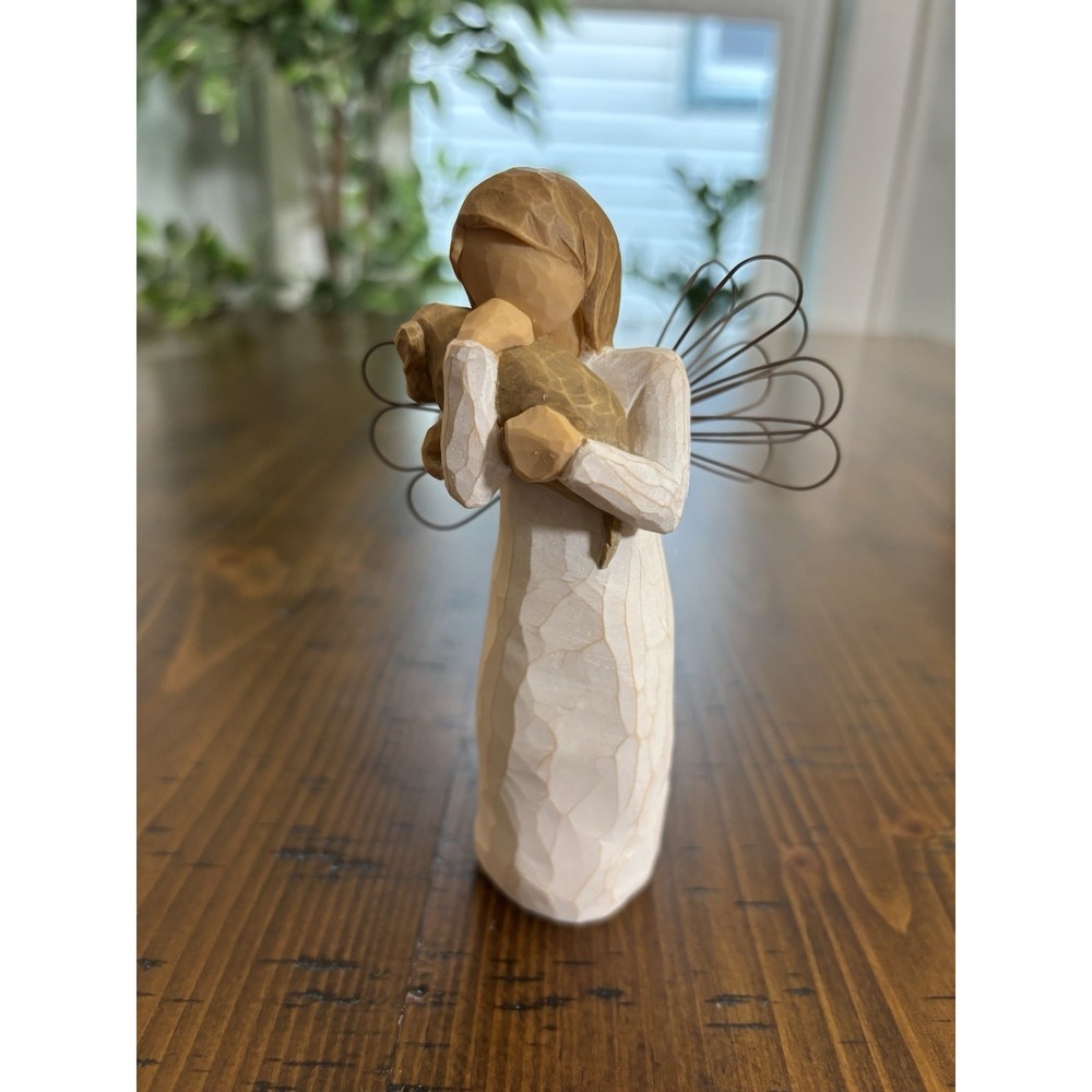 Willow Tree - #26011 Angel of Friendship - New In Box - Angel with Dog - Picture 1 of 16